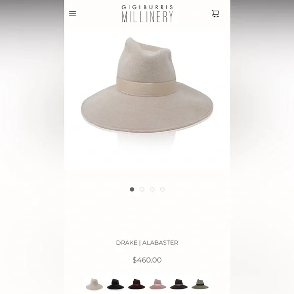 Gigi Burris Millinery DRAKE | ALABASTER hate.no tag,never worn - Picture 4 of 9